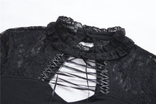 Load image into Gallery viewer, Elegant gothic lace-up lacey knitted T-shirt DW210 - Gothlolibeauty