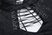 Load image into Gallery viewer, Elegant gothic lace-up lacey knitted T-shirt DW210 - Gothlolibeauty