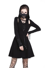 Load image into Gallery viewer, Punk sexy slit hooded dress DW215 - Gothlolibeauty