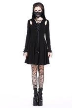 Load image into Gallery viewer, Punk sexy slit hooded dress DW215 - Gothlolibeauty