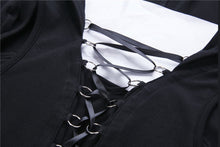 Load image into Gallery viewer, Punk sexy slit hooded dress DW215 - Gothlolibeauty
