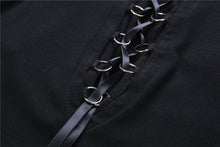 Load image into Gallery viewer, Punk sexy slit hooded dress DW215 - Gothlolibeauty