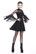 Load image into Gallery viewer, Cute gothic flower bust layered sleeve midi dress DW216 - Gothlolibeauty