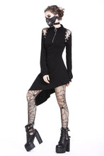 Load image into Gallery viewer, Punk zippered hollow shoulder dress DW218 - Gothlolibeauty