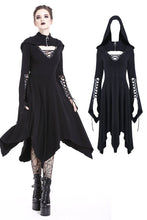 Load image into Gallery viewer, Gothic lace-up bust and sleeve hooded dress DW220 - Gothlolibeauty