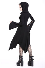 Load image into Gallery viewer, Gothic lace-up bust and sleeve hooded dress DW220 - Gothlolibeauty