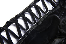 Load image into Gallery viewer, Gothic lace-up velvet midi dress DW224 - Gothlolibeauty