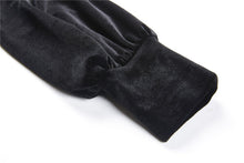 Load image into Gallery viewer, Gothic lace-up velvet midi dress DW224 - Gothlolibeauty