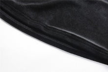 Load image into Gallery viewer, Gothic lace-up velvet midi dress DW224 - Gothlolibeauty