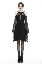 Load image into Gallery viewer, Gothic slit bust lace sleeve knitted dress DW227 - Gothlolibeauty