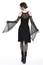 Load image into Gallery viewer, Gothic slit bust lace sleeve knitted dress DW227 - Gothlolibeauty