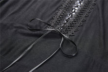 Load image into Gallery viewer, Gothic slit bust lace sleeve knitted dress DW227 - Gothlolibeauty