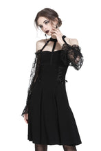 Load image into Gallery viewer, Gothic lace bishop sleeve lace-up dress DW228 - Gothlolibeauty