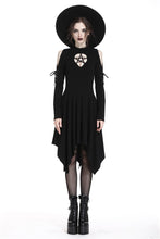 Load image into Gallery viewer, DARK IN LOVE Punk hollow star chest dress with sexy ribbon sleeves  DW233 - Gothlolibeauty
