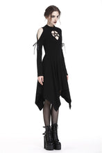 Load image into Gallery viewer, DARK IN LOVE Punk hollow star chest dress with sexy ribbon sleeves  DW233 - Gothlolibeauty