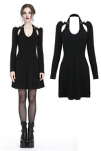 Load image into Gallery viewer, Punk crossed neckline sexy midi dress DW238 - Gothlolibeauty