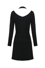Load image into Gallery viewer, Punk crossed neckline sexy midi dress DW238