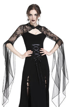 Load image into Gallery viewer, Gothic lacey hooded side slits maxi dress DW244 - Gothlolibeauty