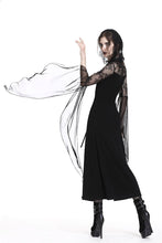 Load image into Gallery viewer, Gothic lacey hooded side slits maxi dress DW244 - Gothlolibeauty