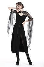 Load image into Gallery viewer, Gothic lacey hooded side slits maxi dress DW244 - Gothlolibeauty