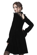 Load image into Gallery viewer, Gothic cross lacey velvet dress DW245 - Gothlolibeauty