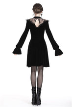 Load image into Gallery viewer, Gothic cross lacey velvet dress DW245 - Gothlolibeauty