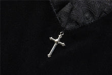 Load image into Gallery viewer, Gothic cross lacey velvet dress DW245 - Gothlolibeauty