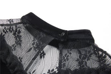 Load image into Gallery viewer, Gothic cross lacey velvet dress DW245 - Gothlolibeauty