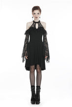 Load image into Gallery viewer, Black lady lace knitted off-shoulders dress DW246 - Gothlolibeauty
