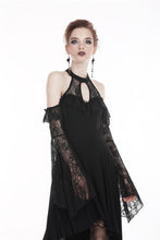 Load image into Gallery viewer, Black lady lace knitted off-shoulders dress DW246 - Gothlolibeauty