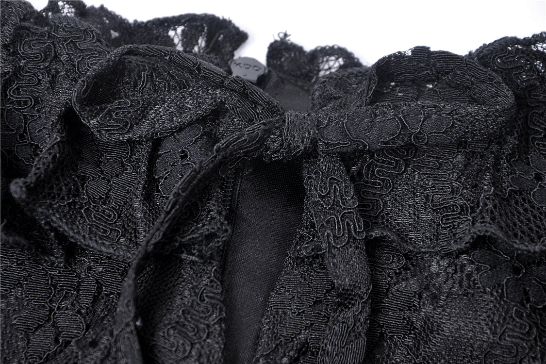 Black lady lace up waist lace dress DW247 – DARK IN LOVE