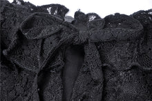 Load image into Gallery viewer, Black lady lace up waist lace dress DW247