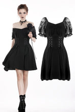 Load image into Gallery viewer, Gothic lolita lace-up chiffon dress DW264 - Gothlolibeauty