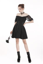 Load image into Gallery viewer, Gothic lolita lace-up chiffon dress DW264 - Gothlolibeauty