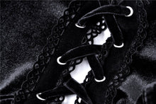 Load image into Gallery viewer, Gothic lace up neck dress with sexy hollow shoulders DW269 - Gothlolibeauty