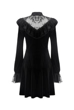 Load image into Gallery viewer, Gothic lolita lace V neck velvet dress DW276 - Gothlolibeauty