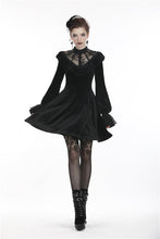 Load image into Gallery viewer, Gothic lolita lace V neck velvet dress DW276 - Gothlolibeauty
