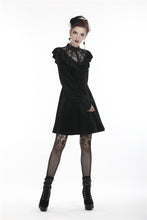 Load image into Gallery viewer, Gothic lolita lace V neck velvet dress DW276 - Gothlolibeauty