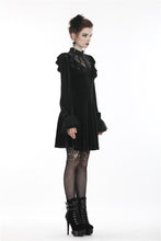 Load image into Gallery viewer, Gothic lolita lace V neck velvet dress DW276 - Gothlolibeauty