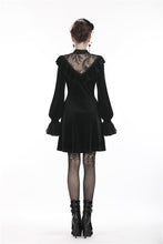 Load image into Gallery viewer, Gothic lolita lace V neck velvet dress DW276 - Gothlolibeauty