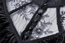 Load image into Gallery viewer, Gothic lolita lace V neck velvet dress DW276 - Gothlolibeauty