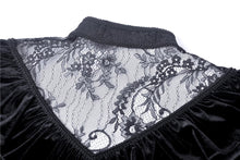 Load image into Gallery viewer, Gothic lolita lace V neck velvet dress DW276 - Gothlolibeauty