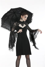 Load image into Gallery viewer, Gothic flower neck lace mesh sleeves dress DW280 - Gothlolibeauty