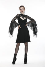 Load image into Gallery viewer, Gothic flower neck lace mesh sleeves dress DW280 - Gothlolibeauty