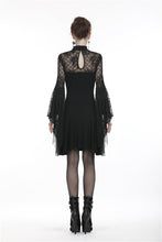 Load image into Gallery viewer, Gothic flower neck lace mesh sleeves dress DW280 - Gothlolibeauty