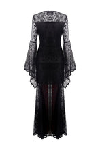 Load image into Gallery viewer, Gothic elegant red velvet lace long dress DW286 - Gothlolibeauty
