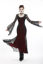 Load image into Gallery viewer, Gothic elegant red velvet lace long dress DW286 - Gothlolibeauty