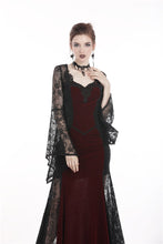 Load image into Gallery viewer, Gothic elegant red velvet lace long dress DW286 - Gothlolibeauty