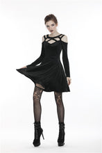 Load image into Gallery viewer, Black punk sexy velvet women dress DW287 - Gothlolibeauty
