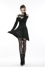 Load image into Gallery viewer, Black punk sexy velvet women dress DW287 - Gothlolibeauty